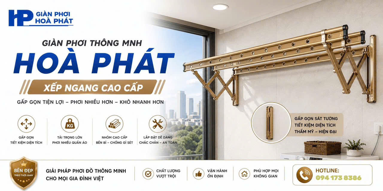giàn phơi quần áo xếp gọn